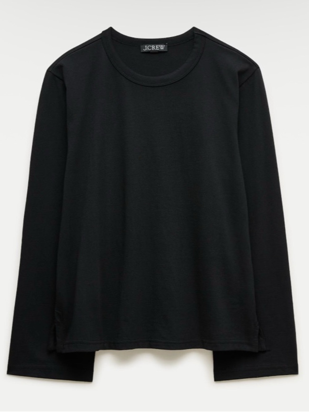NWT J. Crew Boyfriend Jersey Relaxed Long-sleeve T-shirt Black